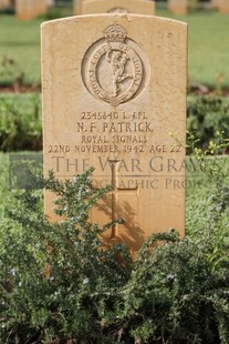 BEIRUT WAR CEMETERY - PATRICK, NORMAN FREDERICK